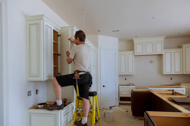 Kitchen island installation in Liberty Hill by JMT Kitchen Cabinet